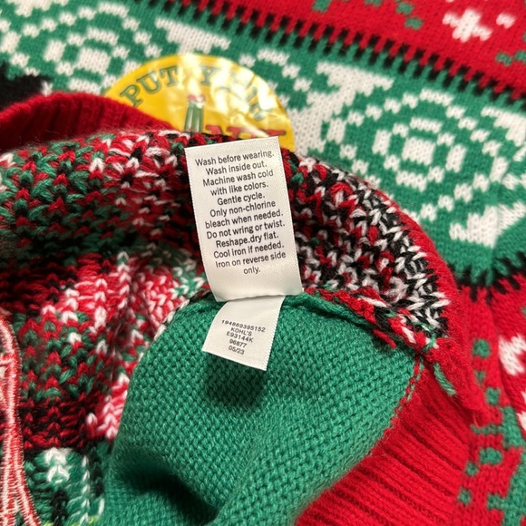 Celebrating Together Christmas Sweater Cow With Sunglasses and cup Holder - Picture 15 of 15